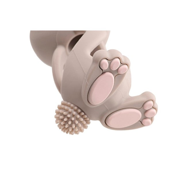 Brush-Baby Bobbie Bunny Baby Teether Toy Cappuccino Grey - British product