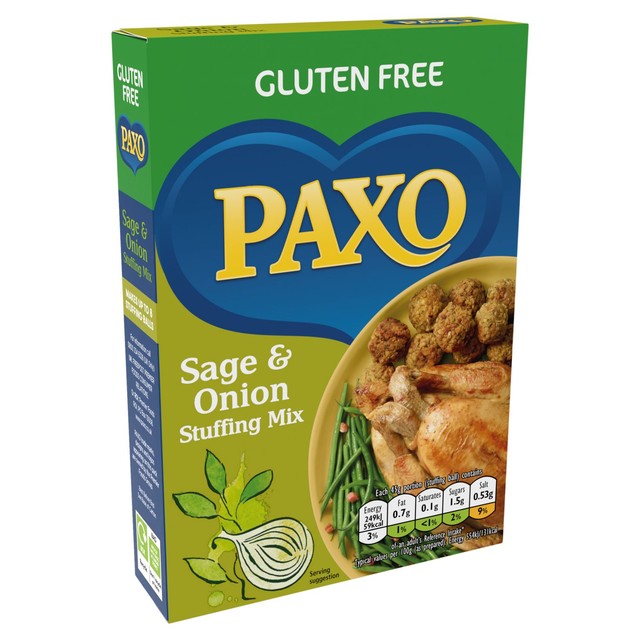 Paxo gluten free sage onion stuffing mix 150g imported from the UK