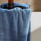M&S Turkish cotton bath towel in denim, imported from the UK