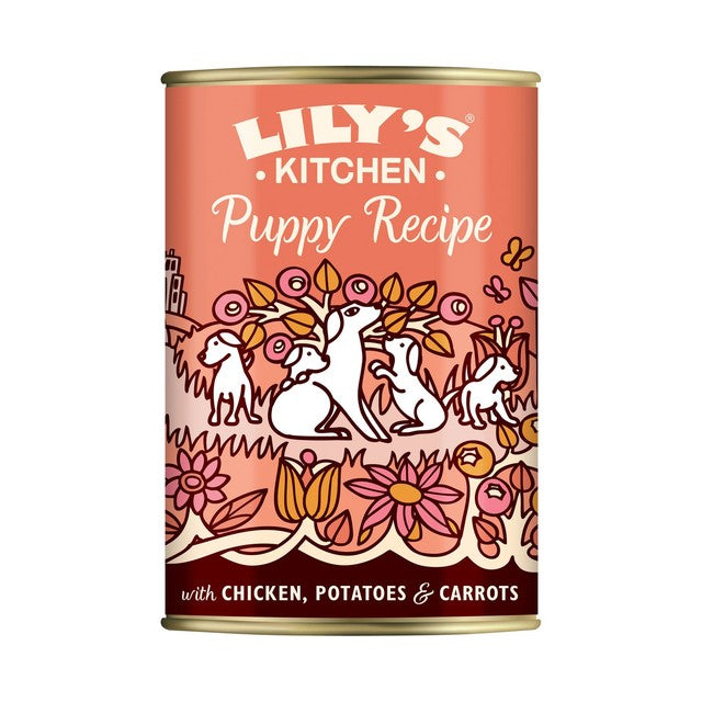 Lily's Kitchen puppy food chicken potatoes carrots 400g, UK version