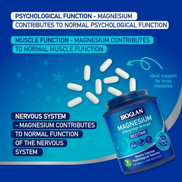 Bioglan Active Magnesium Tablets 120 Tablets - British product