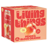 Living Things Peach & Blood Orange Biotic Soda 4x330ml, UK version