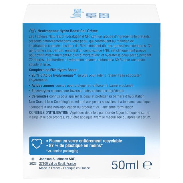 Neutrogena Hydro Boost Hydrating Gel Cream Moisturiser 50ml, imported from the UK