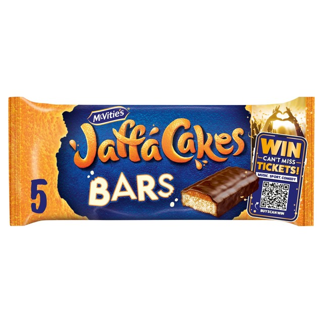 McVitie's Jaffa Original Cake Bars 5 Pack, imported from the UK