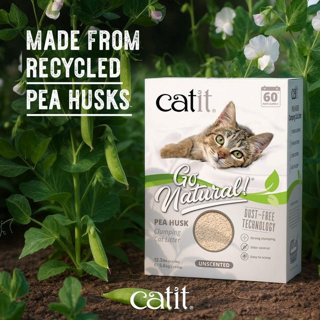Catit pea husk cat litter unscented, UK version