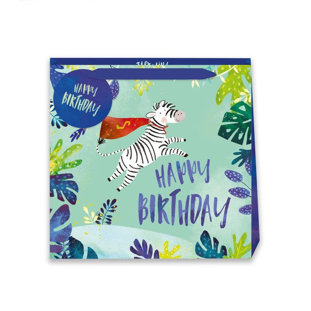 Jack & Lily zebra medium gift bag, UK version