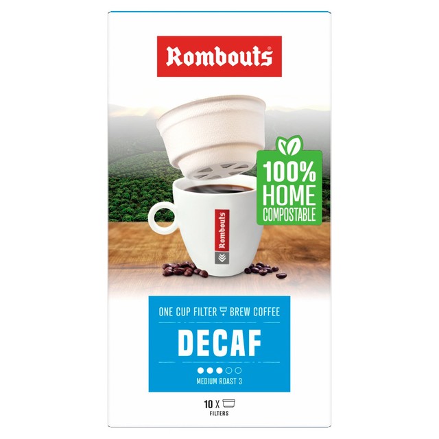 Rombouts decaffeinated coffee filters 10 pack, imported from the UK