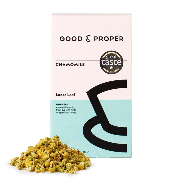 Good & Proper Tea Loose Leaf Chamomile Tea with Whole Flowers, 30 Count, UK version