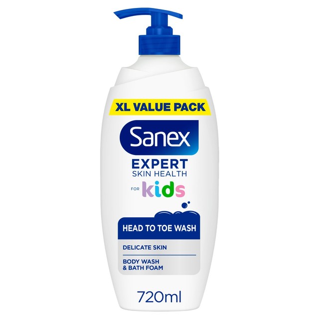 Sanex kids bubble bath and body wash 720ml (British brand)