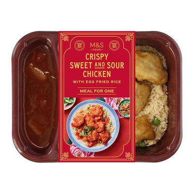 M&S Panert Kylling i Sur-søt saus med Stekt Ris Ferdigrett 400g
