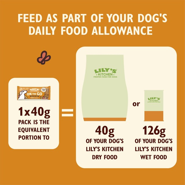 Lily's Kitchen chicken dog treat bars 3 x 40g, UK version