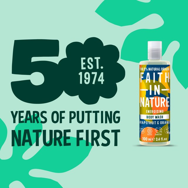 Faith In Nature grapefruit and orange body wash 100ml - British product