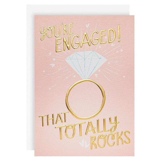 M&S engagement card 'You're Engaged' gold foil - British product