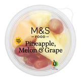 M&S fruit mix with pineapple, melon, and grapes 130g, imported from the UK