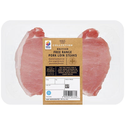 M&S M&S Collection شرائح لحم خنزير بريطانية حرة 310 جم - اشترِ عبر الإنترنت من McGrocer