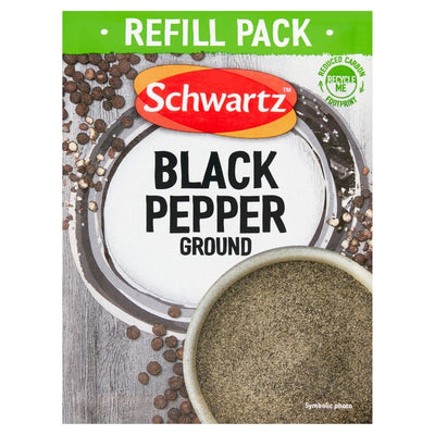 M&S Schwartz Ground Black Pepper Spice Refill Sachet 27g- Buy online at McGrocer