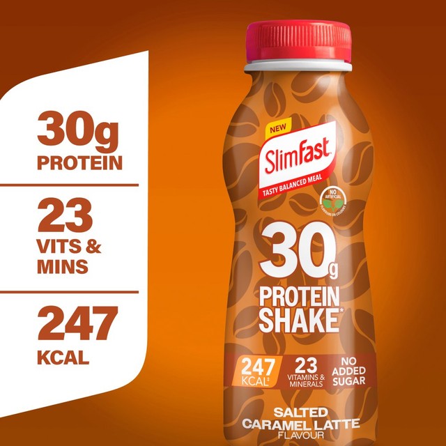 SlimFast salted caramel protein shake multipack 4 x 325ml (British brand)