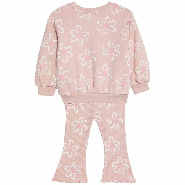 M&S floral baby outfit set pink 9-12 months, imported from the UK