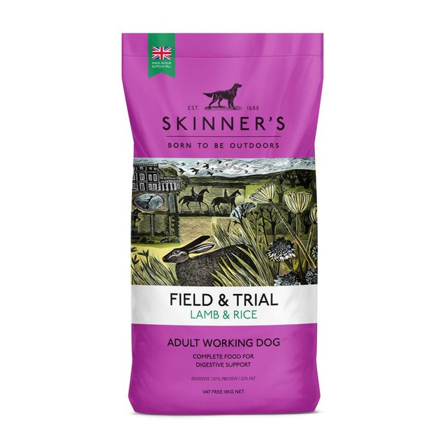 Skinners lamb and rice dry dog food 15kg (British brand)