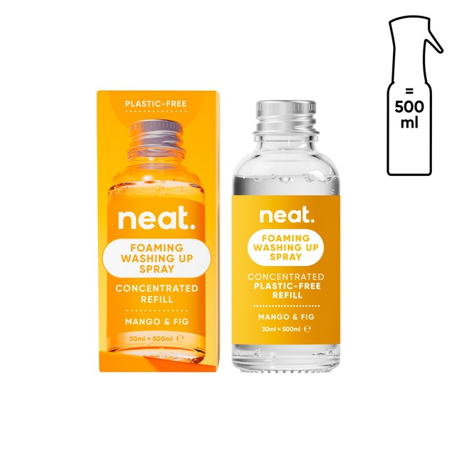 Neat washing up spray refill Mango & Fig, imported from the UK
