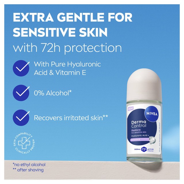Nivea Derma Control Restore roll on deodorant, UK version