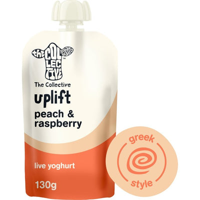 M&S The Collective Uplift Pfirsich & Himbeer Griechischer Joghurt-Beutel 130g – Jetzt bei McGrocer online kaufen