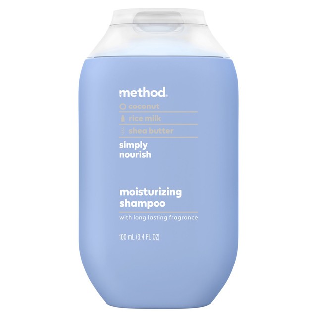 Method Simply Nourish Travel Shampoo travel bottle, UK version