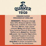 Quaker Cinnamon Cereal Breakfast Bars, imported from the UK