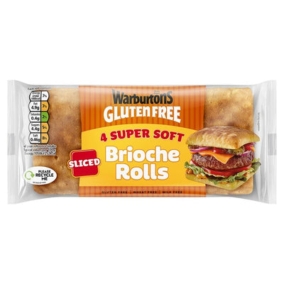 Warburtons Glutenfritt Brioche Ruller 4 per pakke
