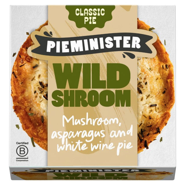 Pieminister Wild Shroom vegetarian pie 255g, imported from the UK