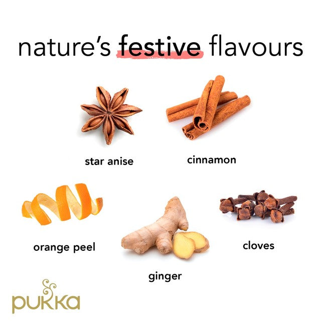 Pukka Herbs Winter Warmer herbal tea 20 teabags, imported from the UK