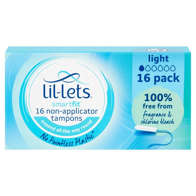 Lil-Lets SmartFit Lite non-applicator tampons 16 pack, UK version