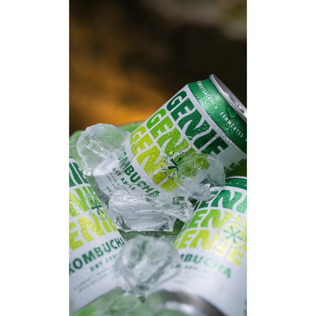 Genie Dry Apple Kombucha 330ml, UK version