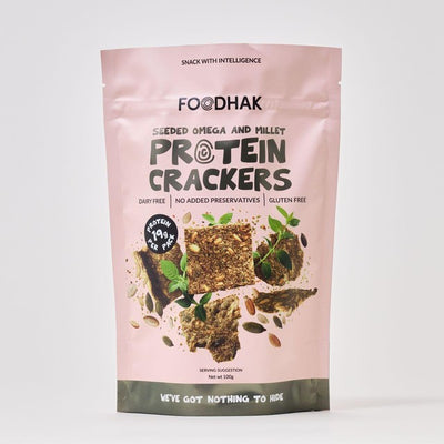 M&S Foodhak Seeded Omega and Millet Healthier Crackers 100g- Buy online at McGrocer