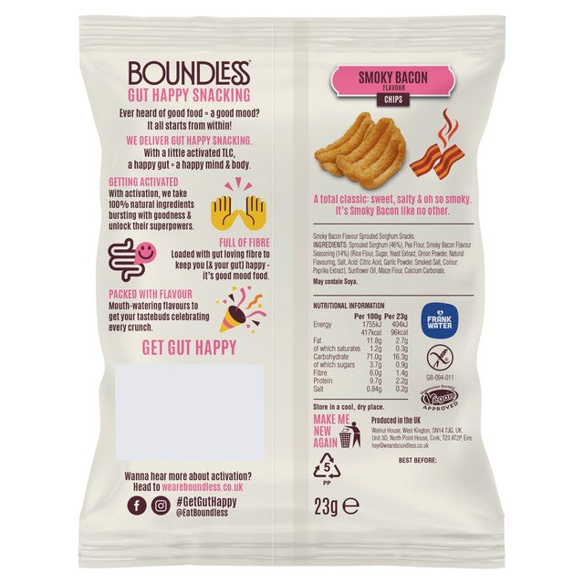 Boundless Smoky Bacon Chips 24 x 23g - British product