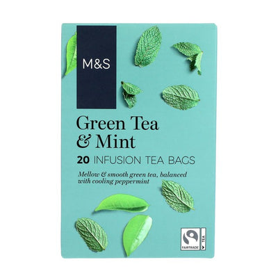 M&S M&S Grønn te og myntete-poser 20 teposer- Kjøp online hos McGrocer
