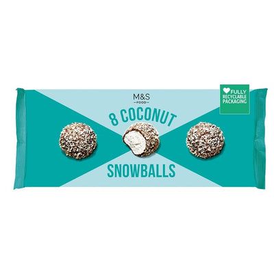 M&S M&S Coconut Snowballs Milk Chocolate Coated Marshmallows 164g- Buy online at McGrocer