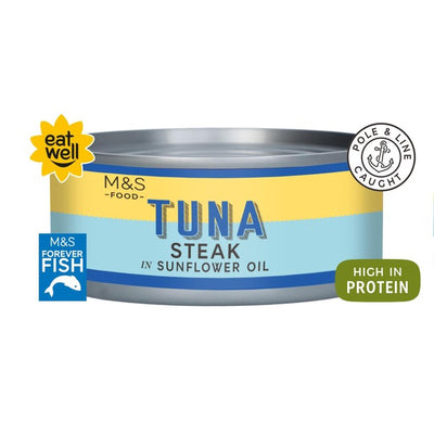Steak de thon M&S à l'huile de tournesol, thon en conserve 200g