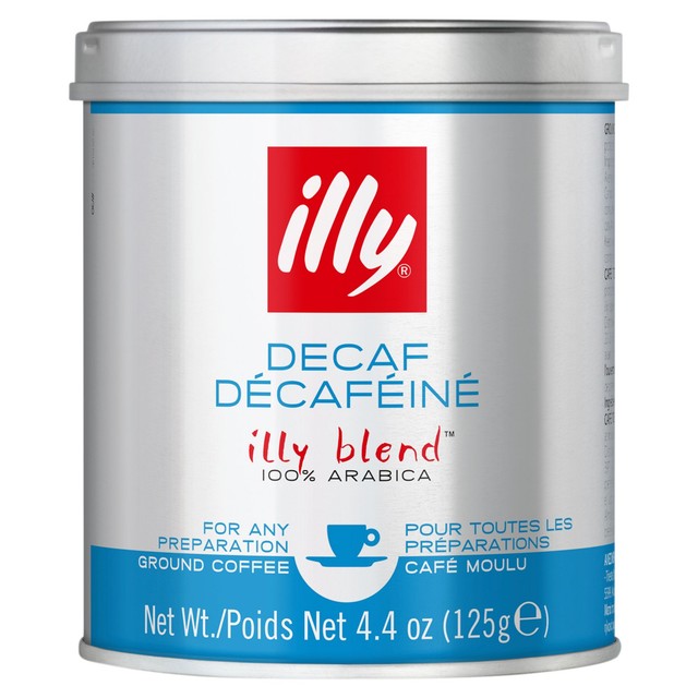 Illy decaf ground coffee 125g, UK version