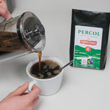Percol Rich Americano Organic Ground Coffee 200g, imported from the UK