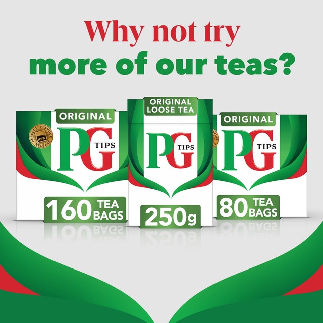 PG Tips original black tea bags 80 tea bags, imported from the UK