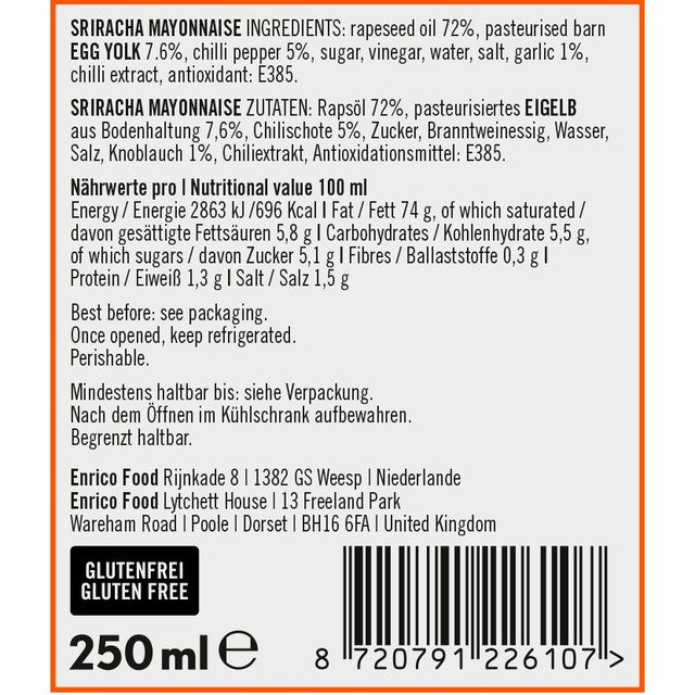 Jean Bâton spicy sriracha mayonnaise (British brand)