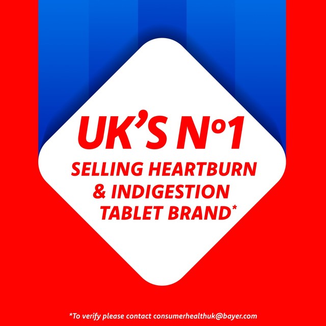 Rennie sugar free antacid tablets, imported from the UK