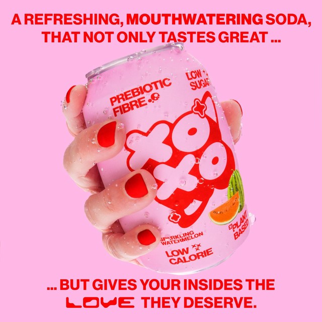 XOXO Sparkling Watermelon soda 4 x 330ml (British brand)
