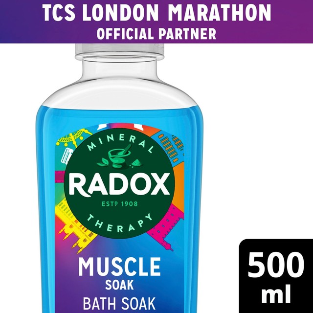 Radox muscle soak bath soak with sea minerals and sage 500ml, imported from the UK