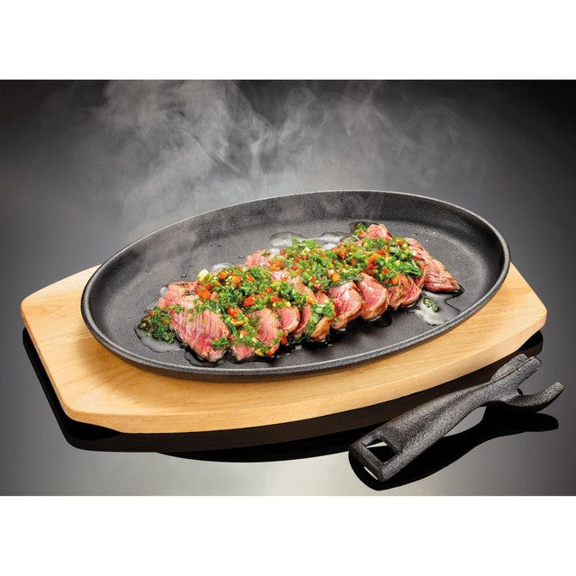 Judge Sizzle and Serve cast iron platter 26 x 17cm, imported from the UK