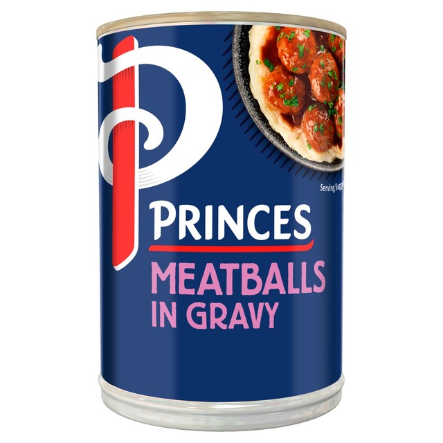 Princes chicken meatballs in gravy 370g, imported from the UK