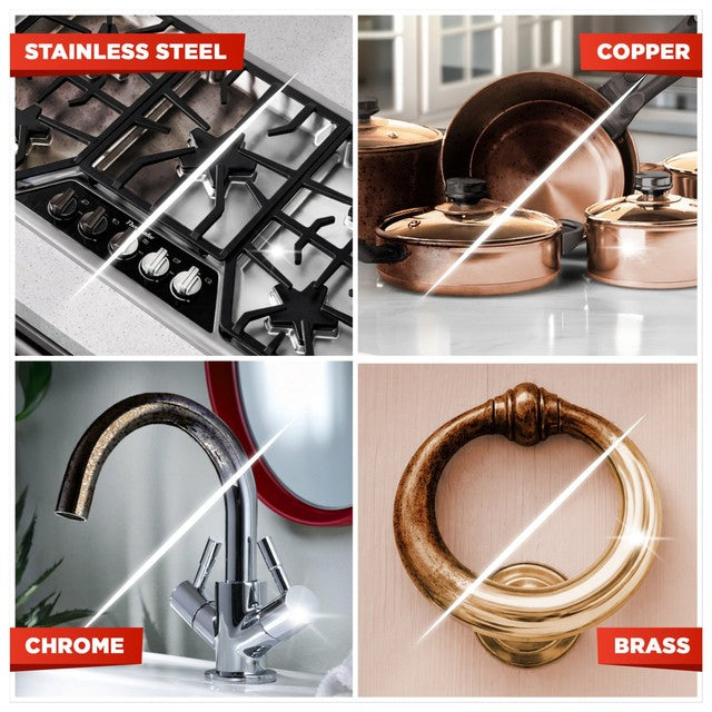 Brasso metal polish wadding for brass copper stainless steel, imported from UK