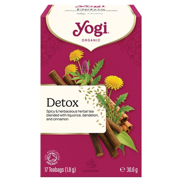 Yogi Tea Detox herbal tea bags 17 count (British brand)