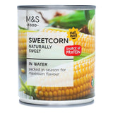 M&S Sweet Sweetcorn canned sweetcorn 195g, imported from the UK
